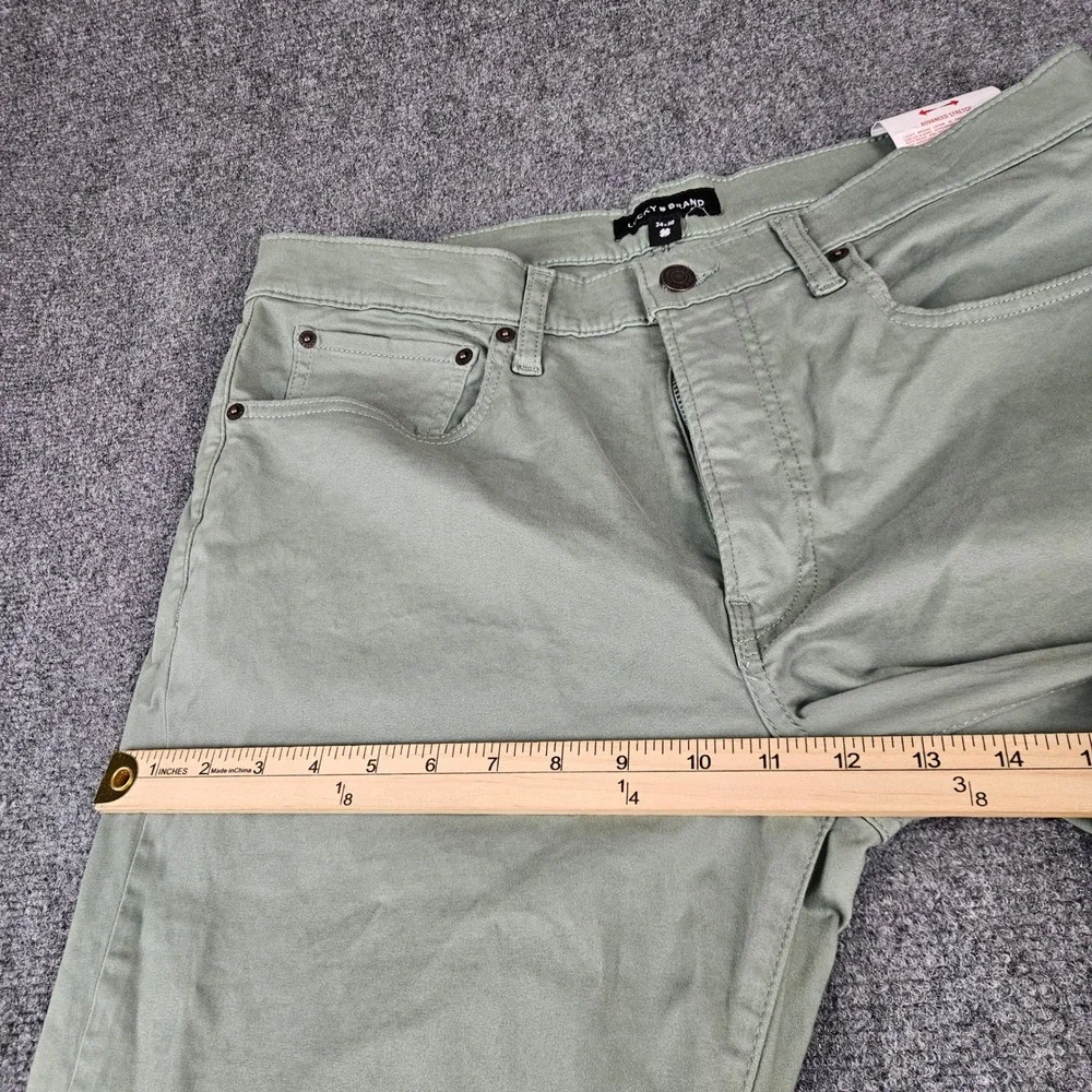 $99 Lucky Brand 223 Straight Leg Pants Mens 34x30 Green Casual Chino Trousers